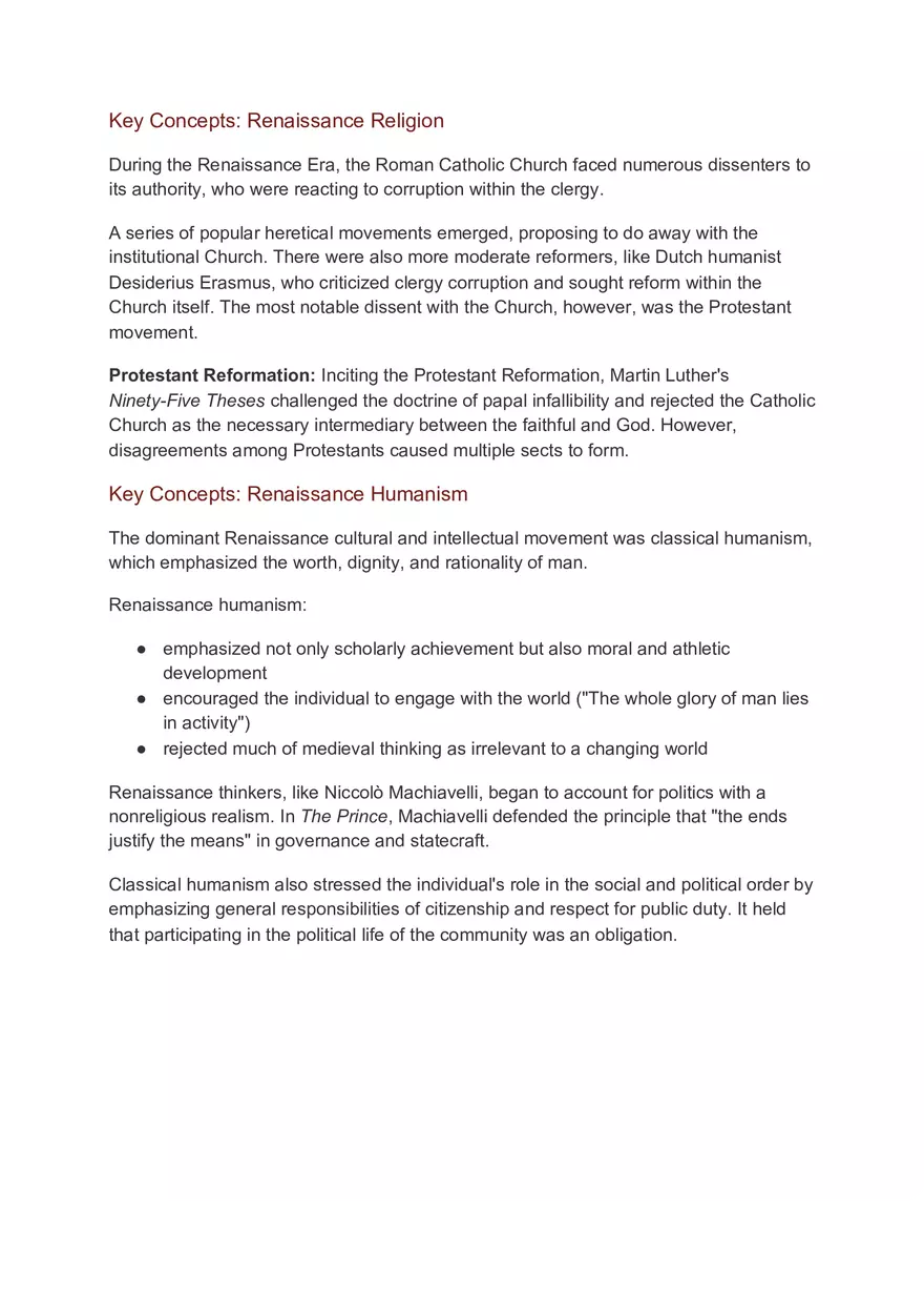 Key Concepts Renaissance - Page 3