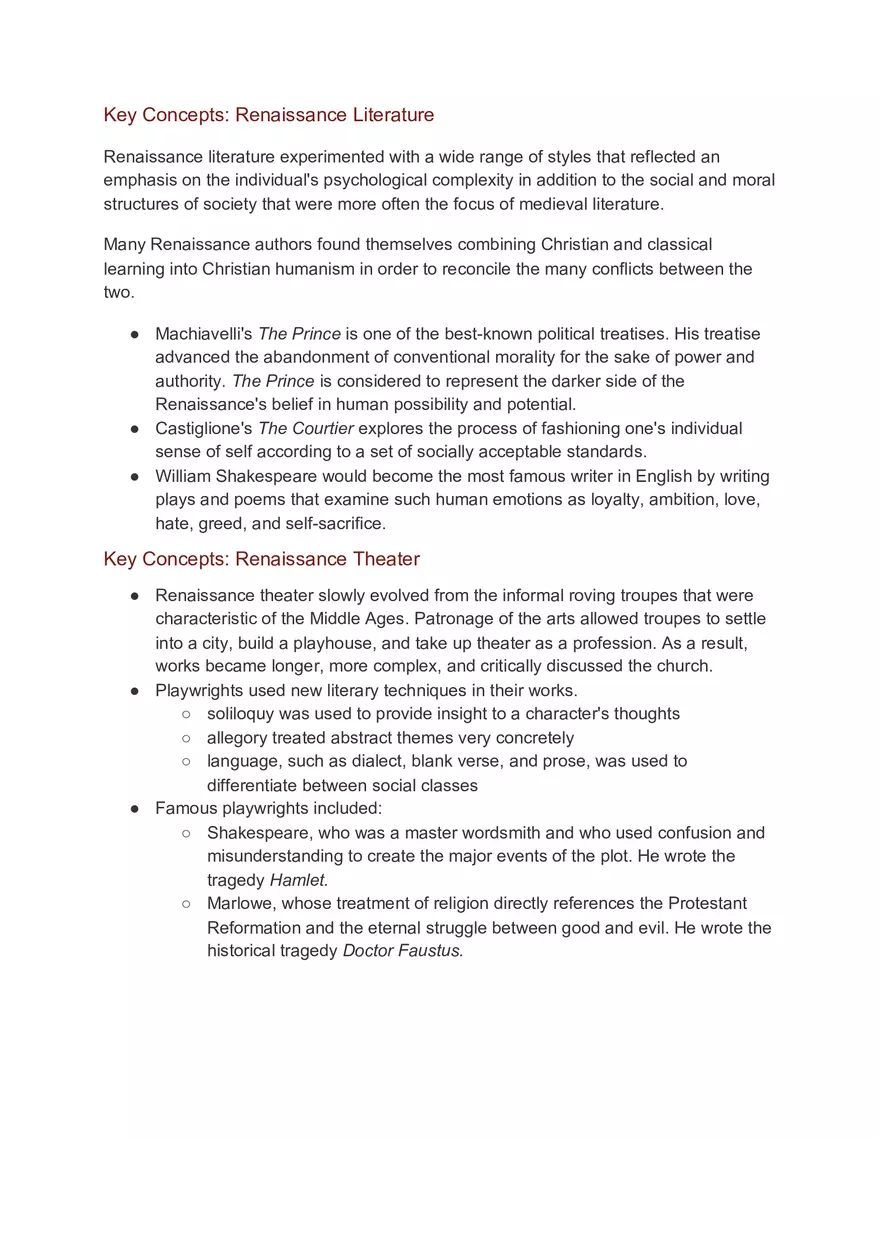 Key Concepts Renaissance - Page 4