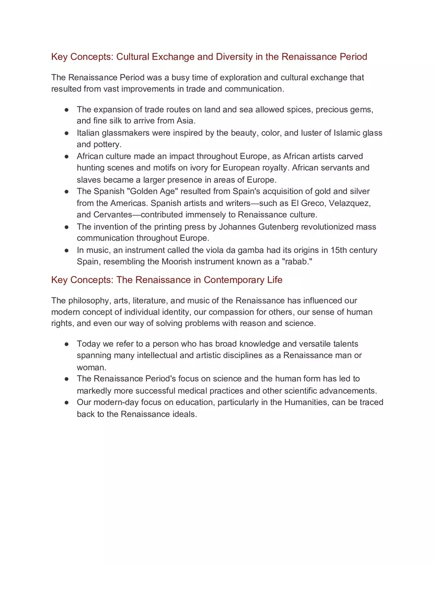 Key Concepts Renaissance - Page 6