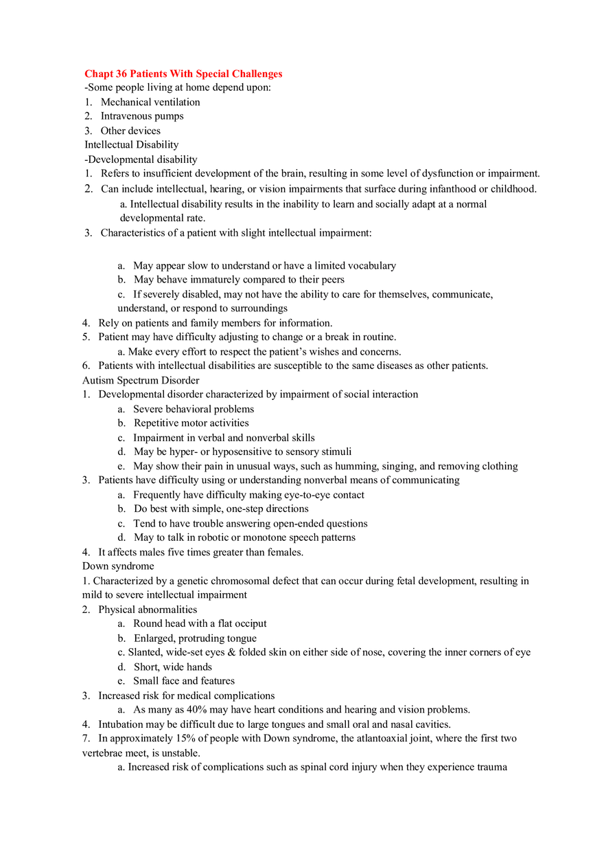 Chapter 36 Patients With Special Challenges - Page 1