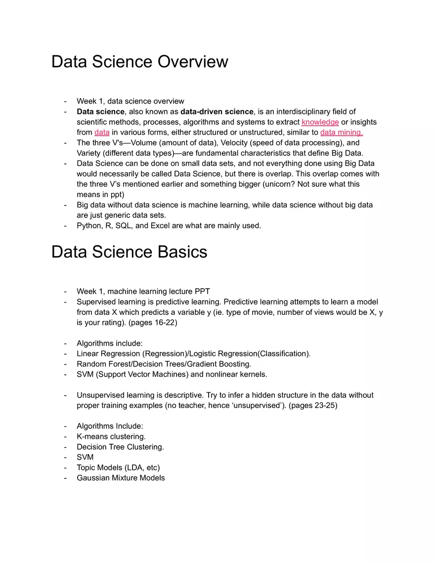 Data Science Overview - Page 1