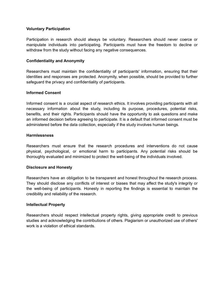 Ethical Codes in Research Conduct and Participant Rights - Page 2