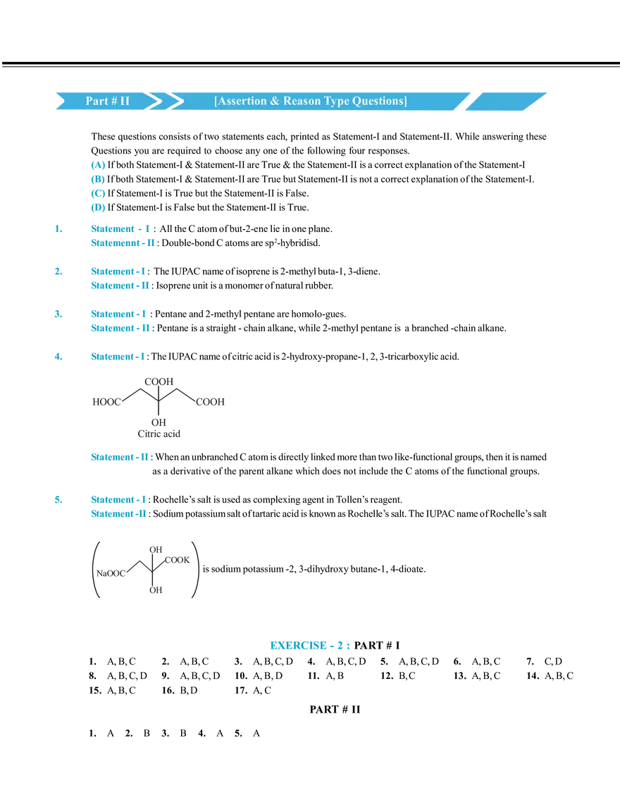 Nomenclature of Organic Compound Exercise # 2 - Page 3