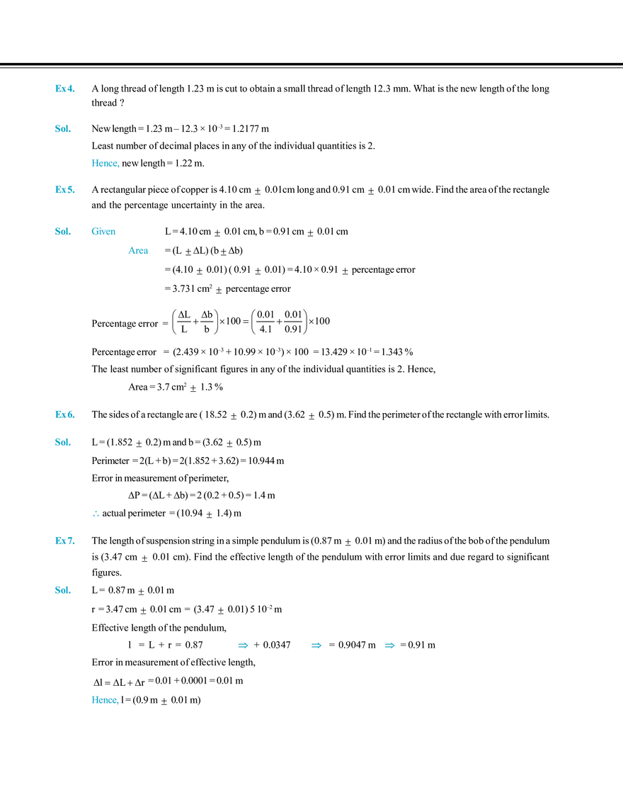 Measurement Error & Experiment Solved Examples - Page 2