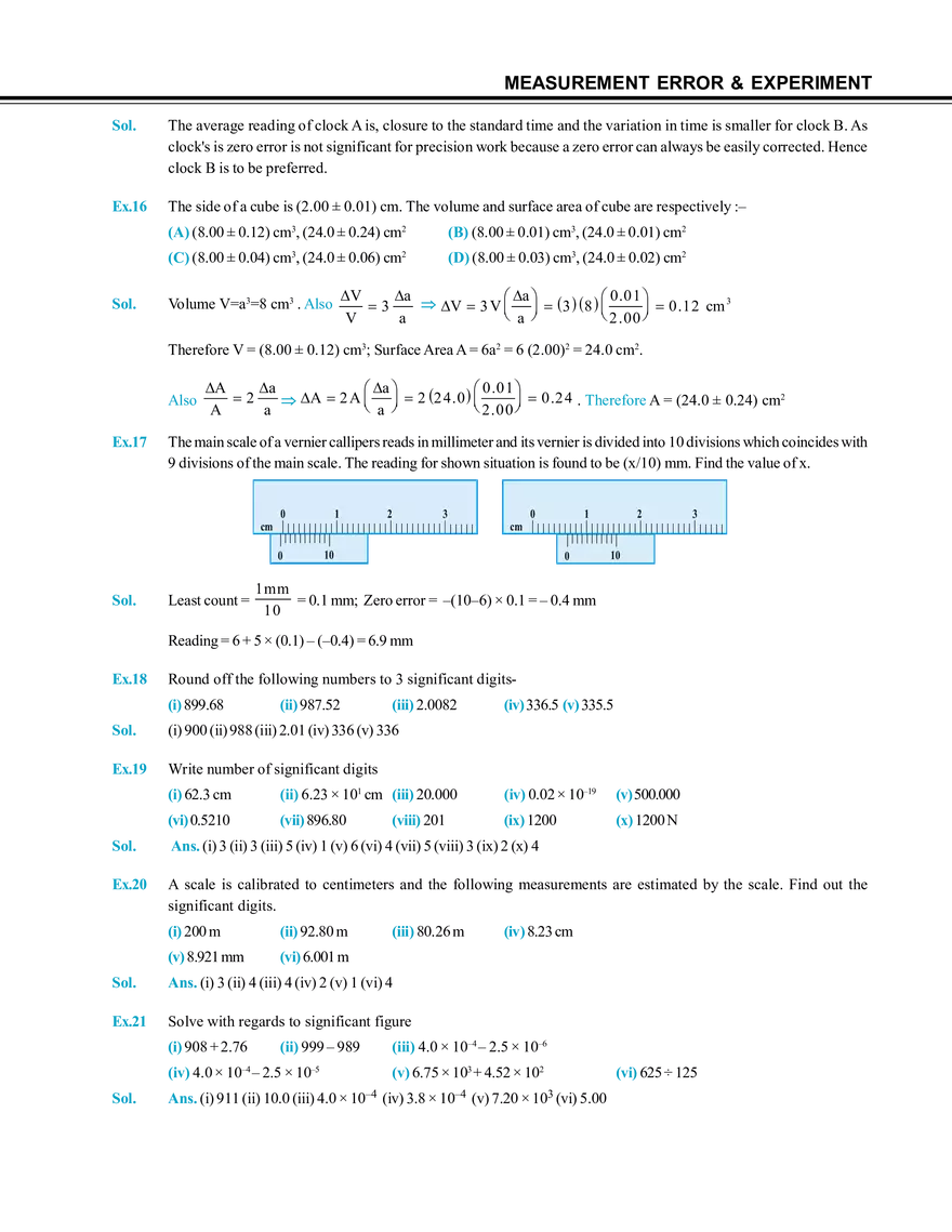Measurement Error & Experiment Solved Examples - Page 5