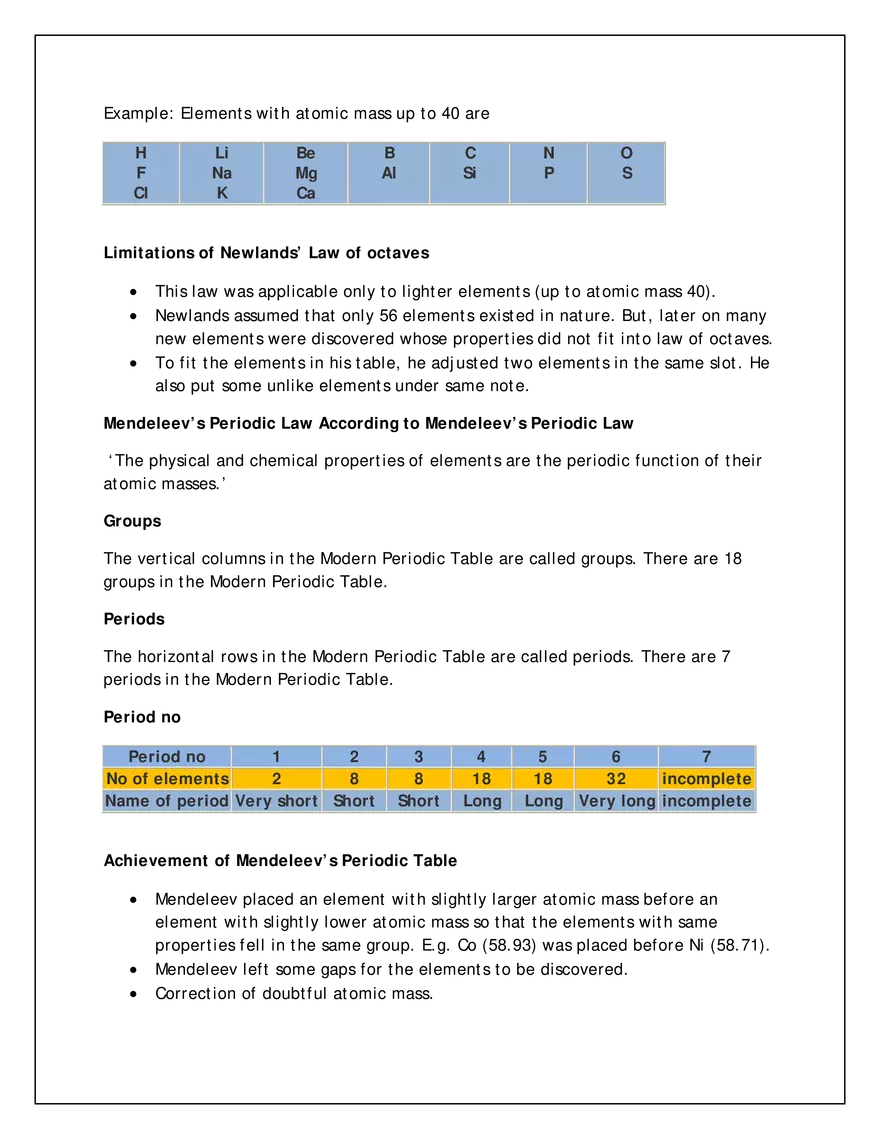 Periodic Classification of Elements - Page 2