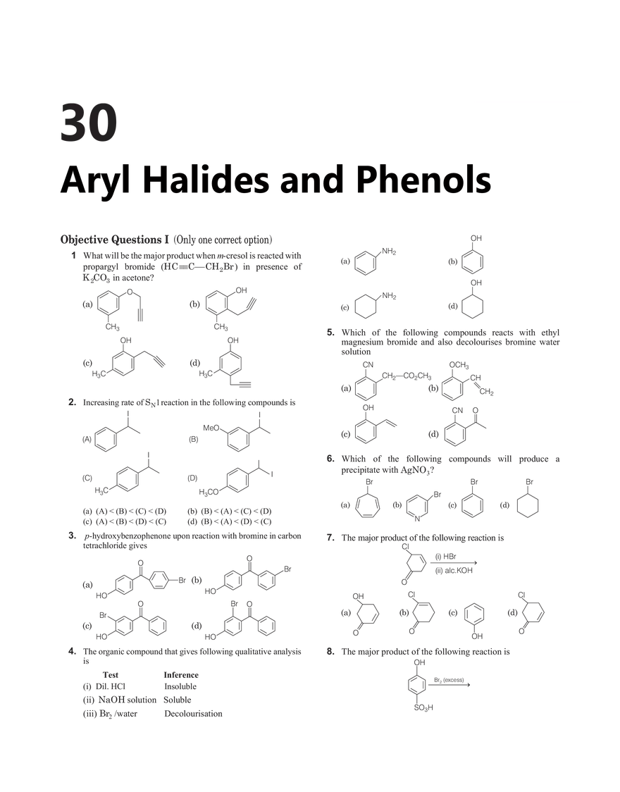 30 Aryl Halides and Phenols - Page 1