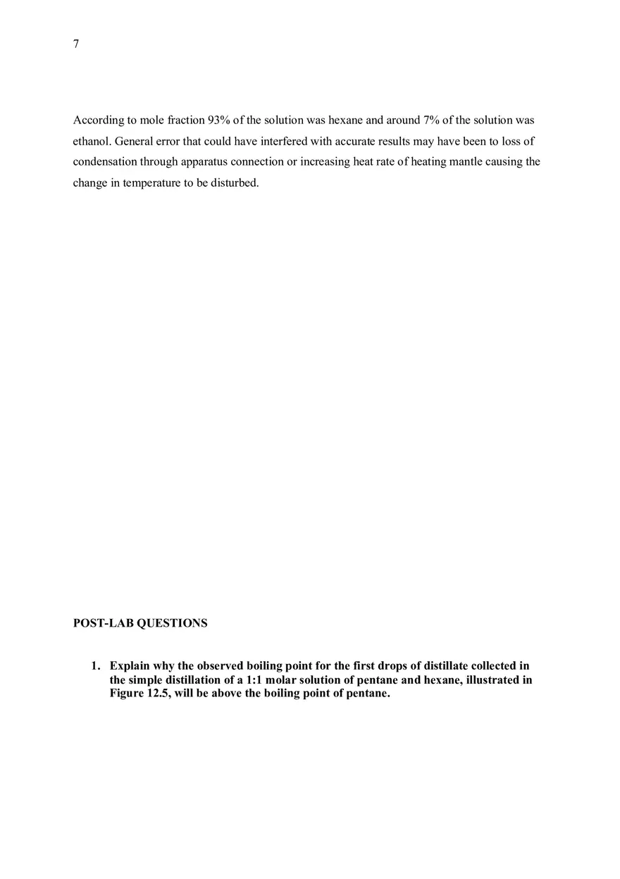 Simple Distillation Lab - Page 7
