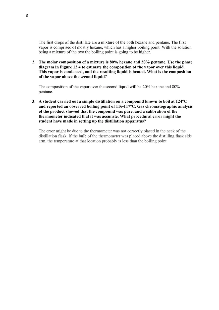 Simple Distillation Lab - Page 8