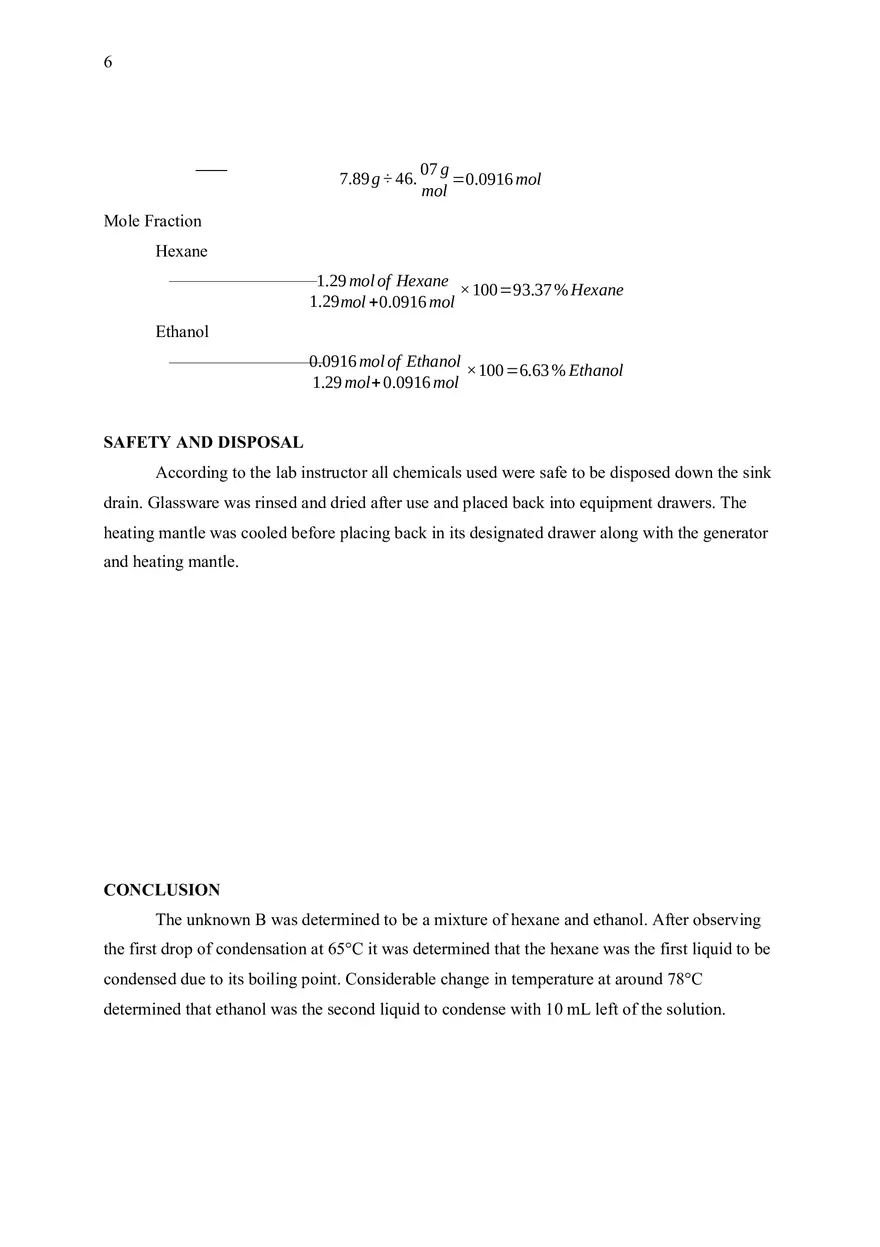 Simple Distillation Lab - Page 6