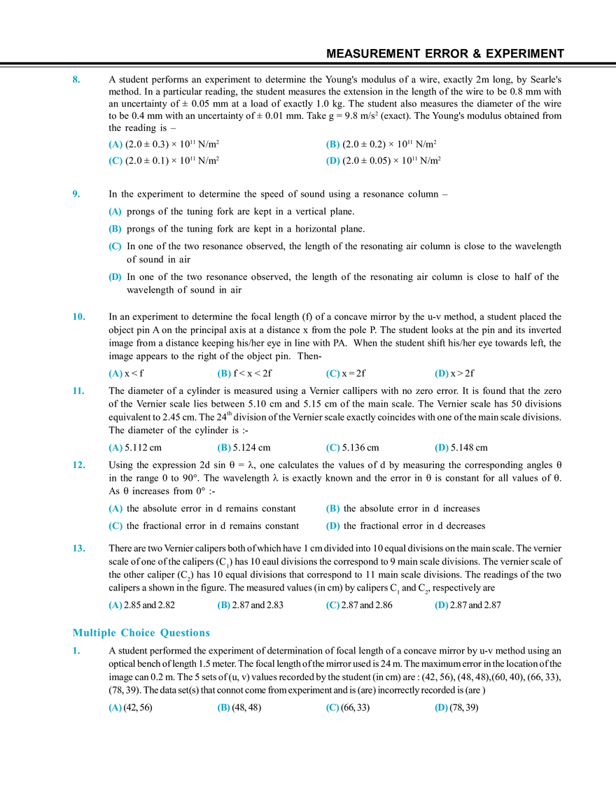 Measurement Error & Experiment Exercise # 5 - Page 4