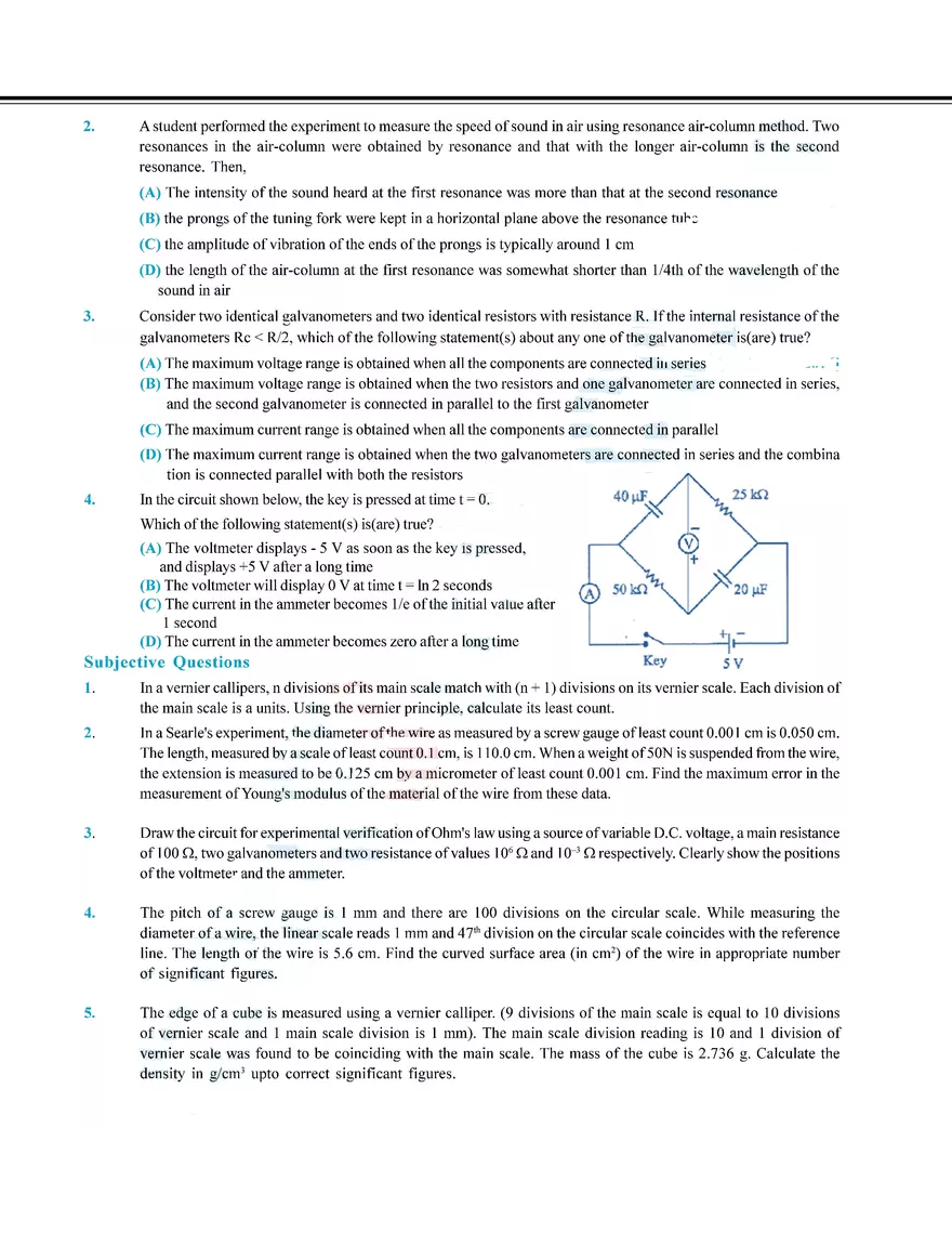 Measurement Error & Experiment Exercise # 5 - Page 5