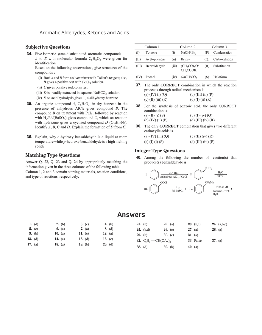31 Aromatic Aldehydes, Ketones and Acids - Page 10