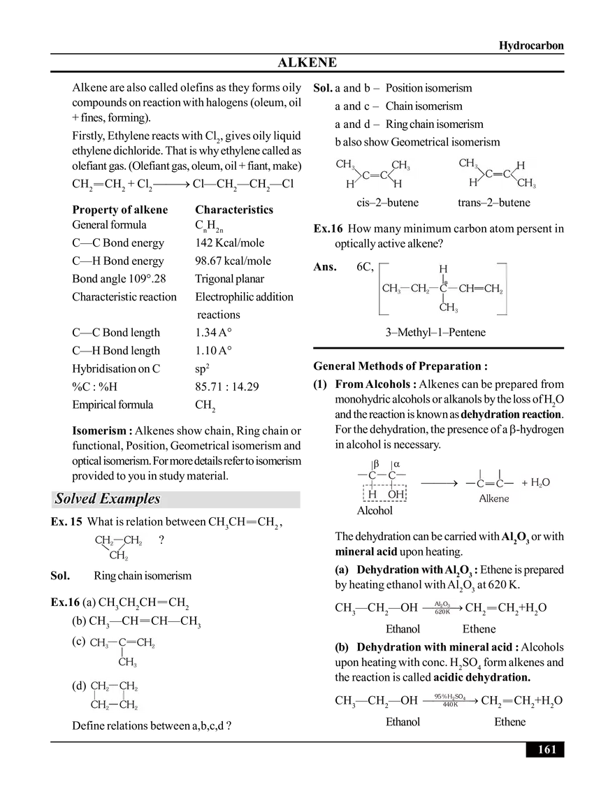 Hydrocarbon. Alkene - Page 1