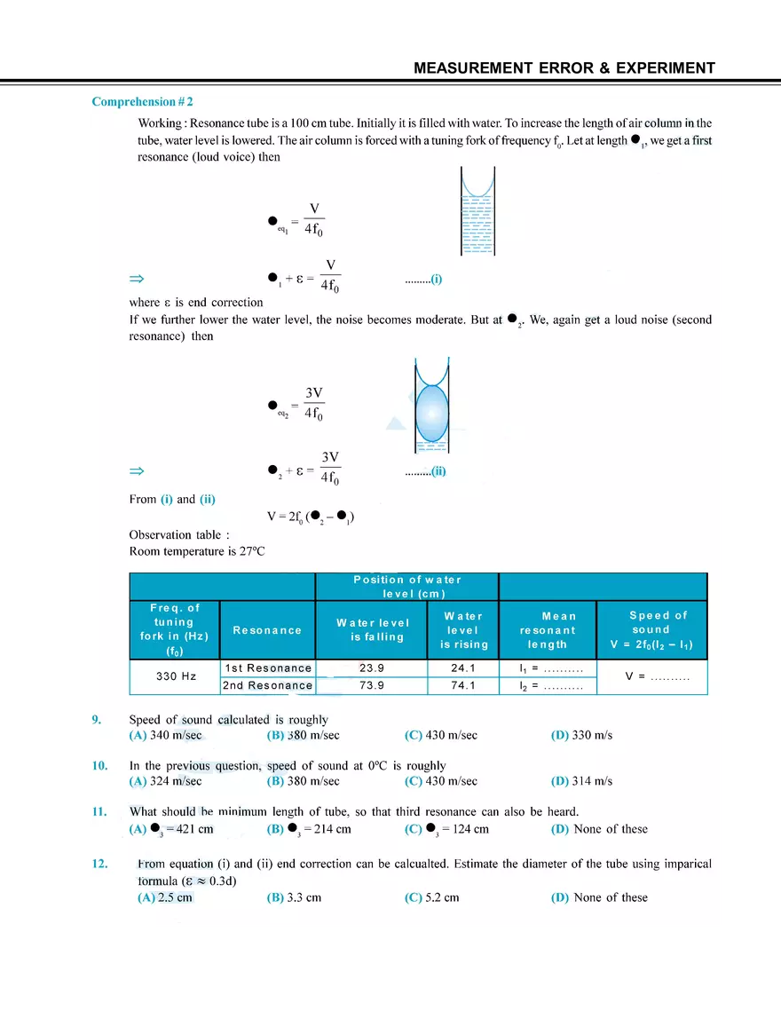 Measurement Error & Experiment Mock Test - Page 3