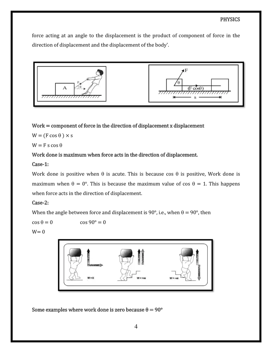 Work and Energy Introduction of Work - Page 4