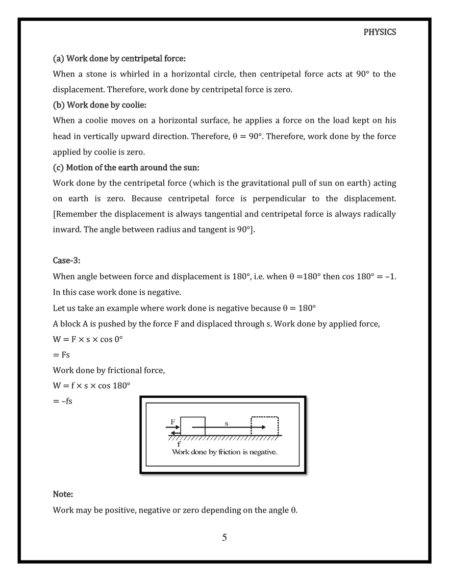 Work and Energy Introduction of Work - Page 5