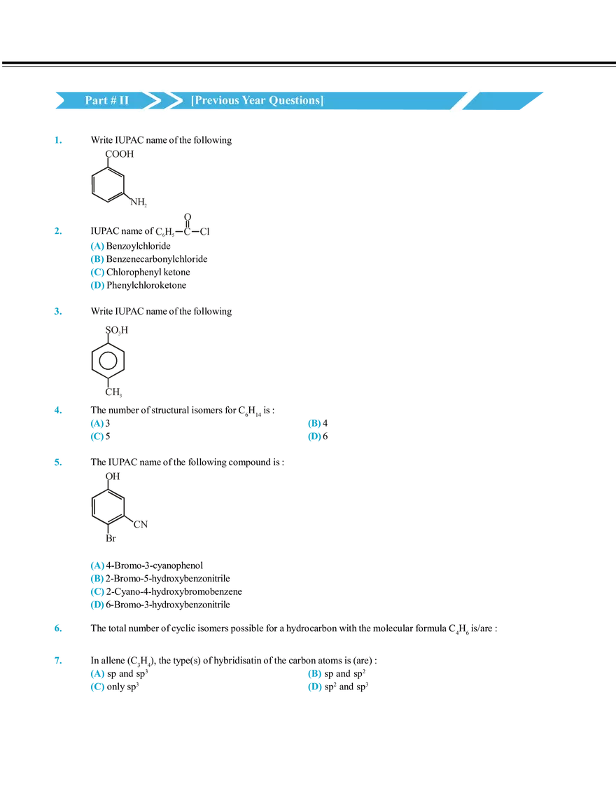 Nomenclature of Organic Compound Exercise # 5 - Page 2