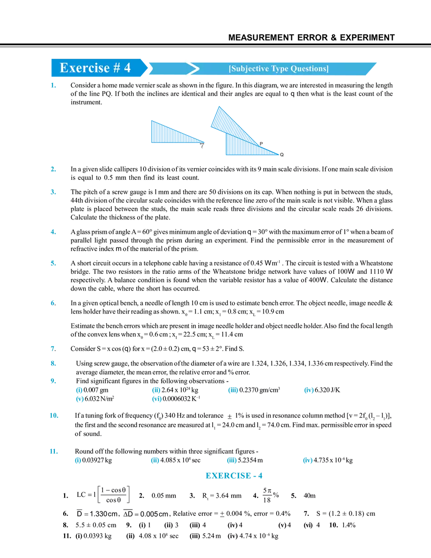 Measurement Error & Experiment Exercise # 4 - Page 1