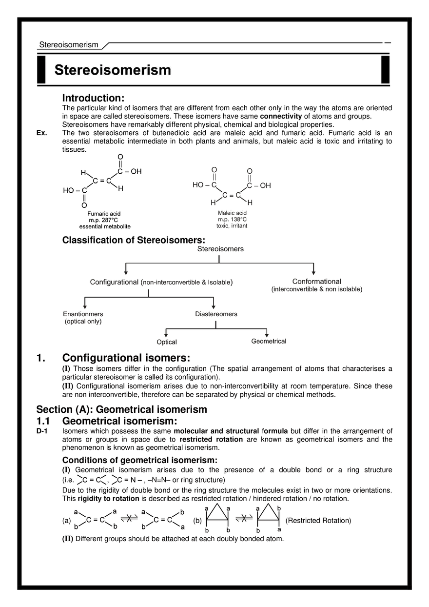Stereoisomerism. - Page 1