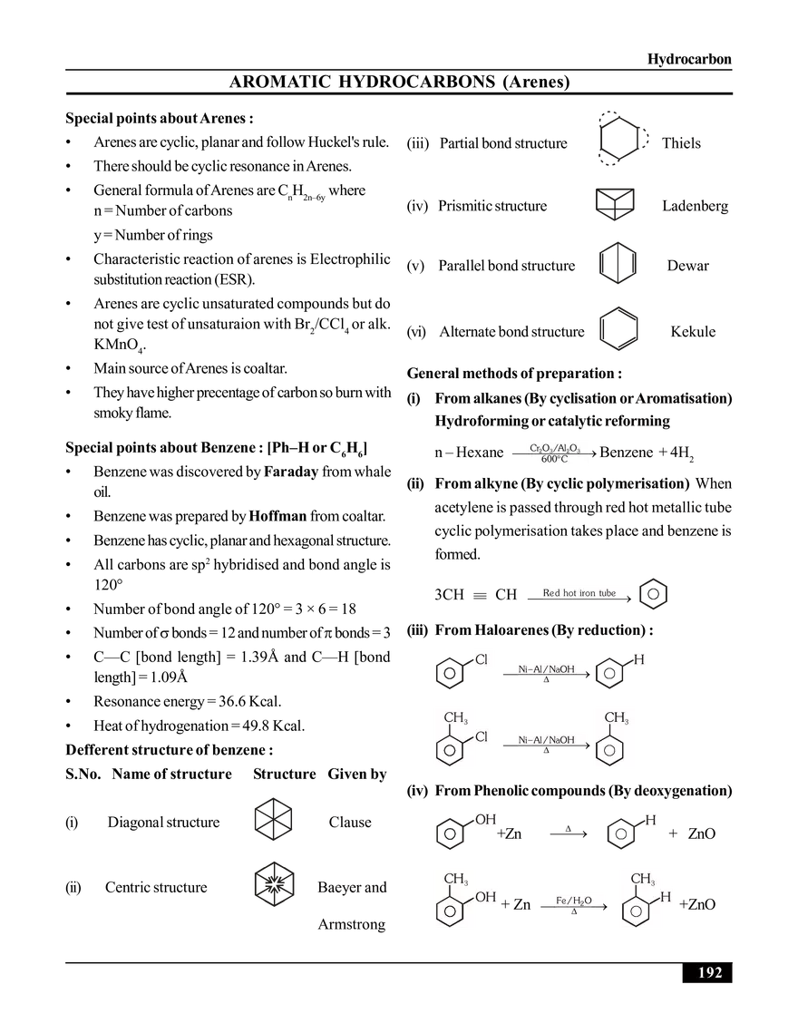 Hydrocarbon. Aromatic Hydrocarbons (Arenes) - Page 1