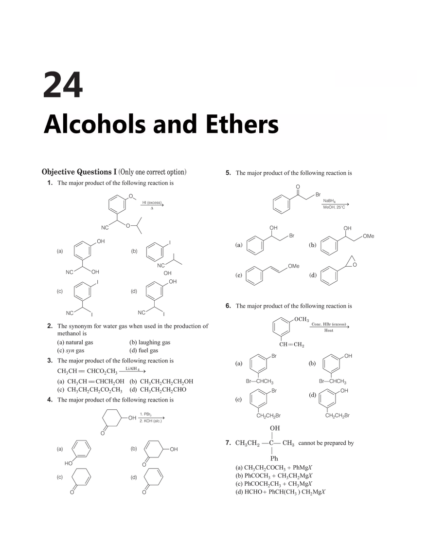 24 Alcohols and Ethers - Page 1