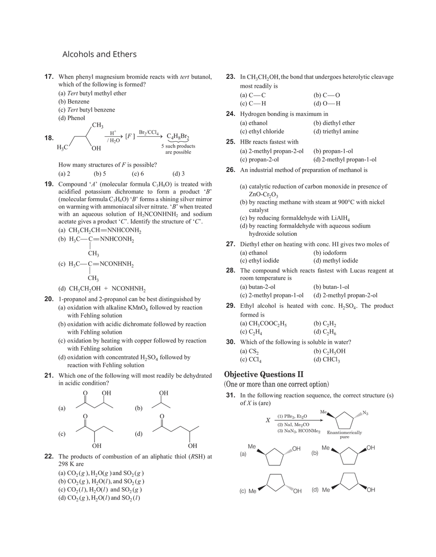 24 Alcohols and Ethers - Page 6