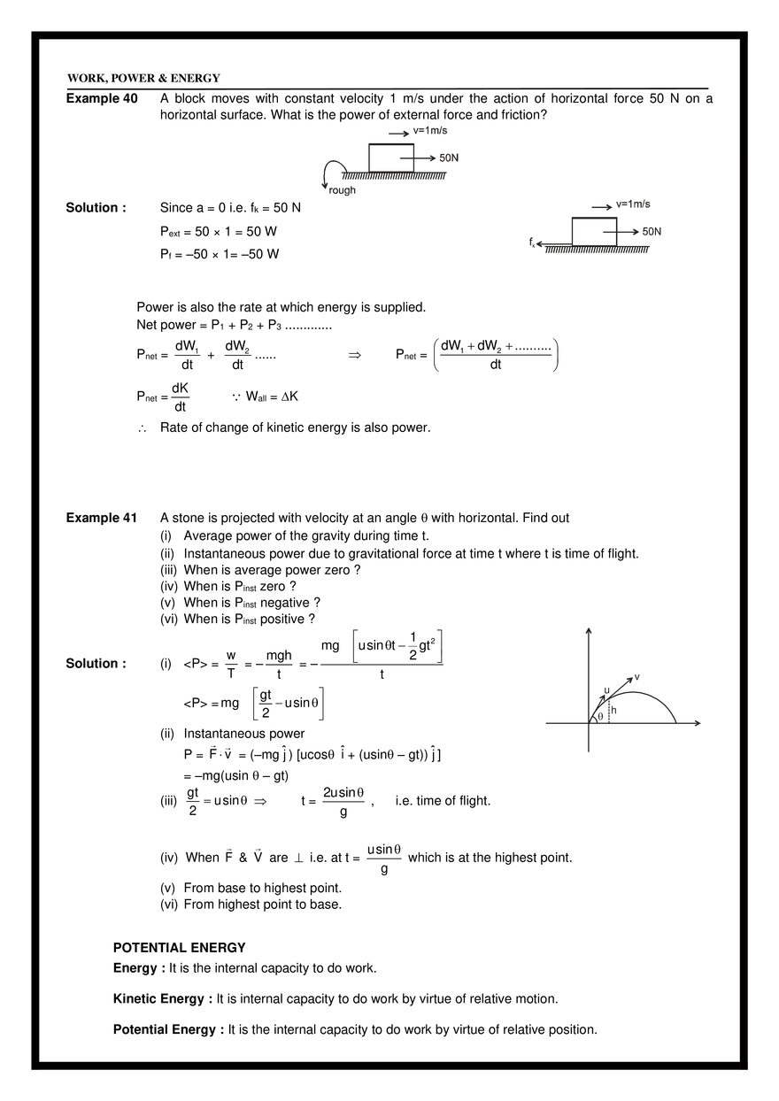 Chapter 8 Work, Power & Energy - Page 9
