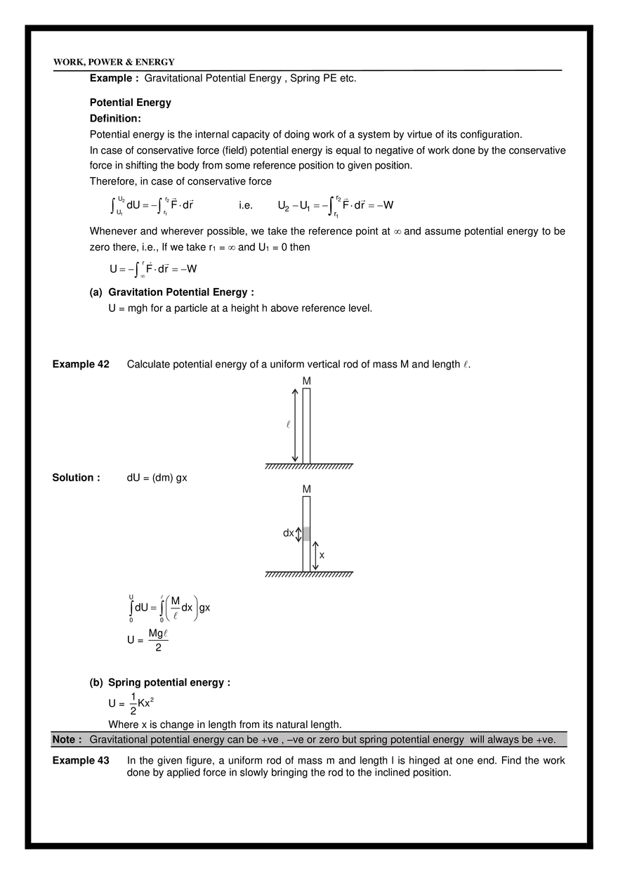 Chapter 8 Work, Power & Energy - Page 10