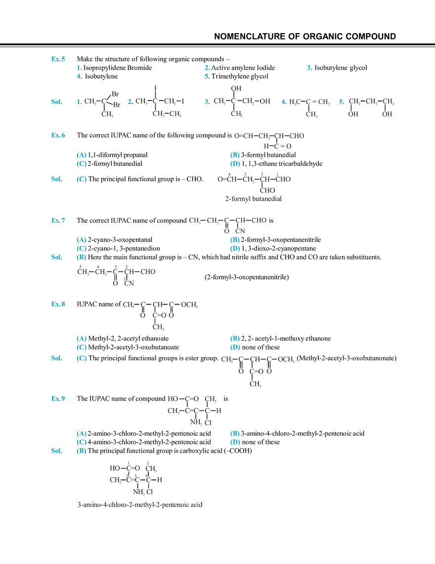 Nomenclature of Organic Compound Solved Examples - Page 2