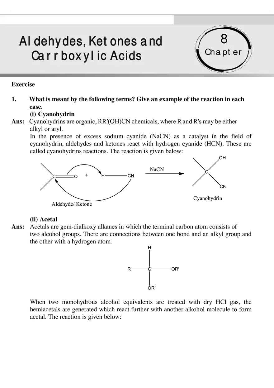 Aldehydes, Ketones and Carrboxylic Acids - Page 1