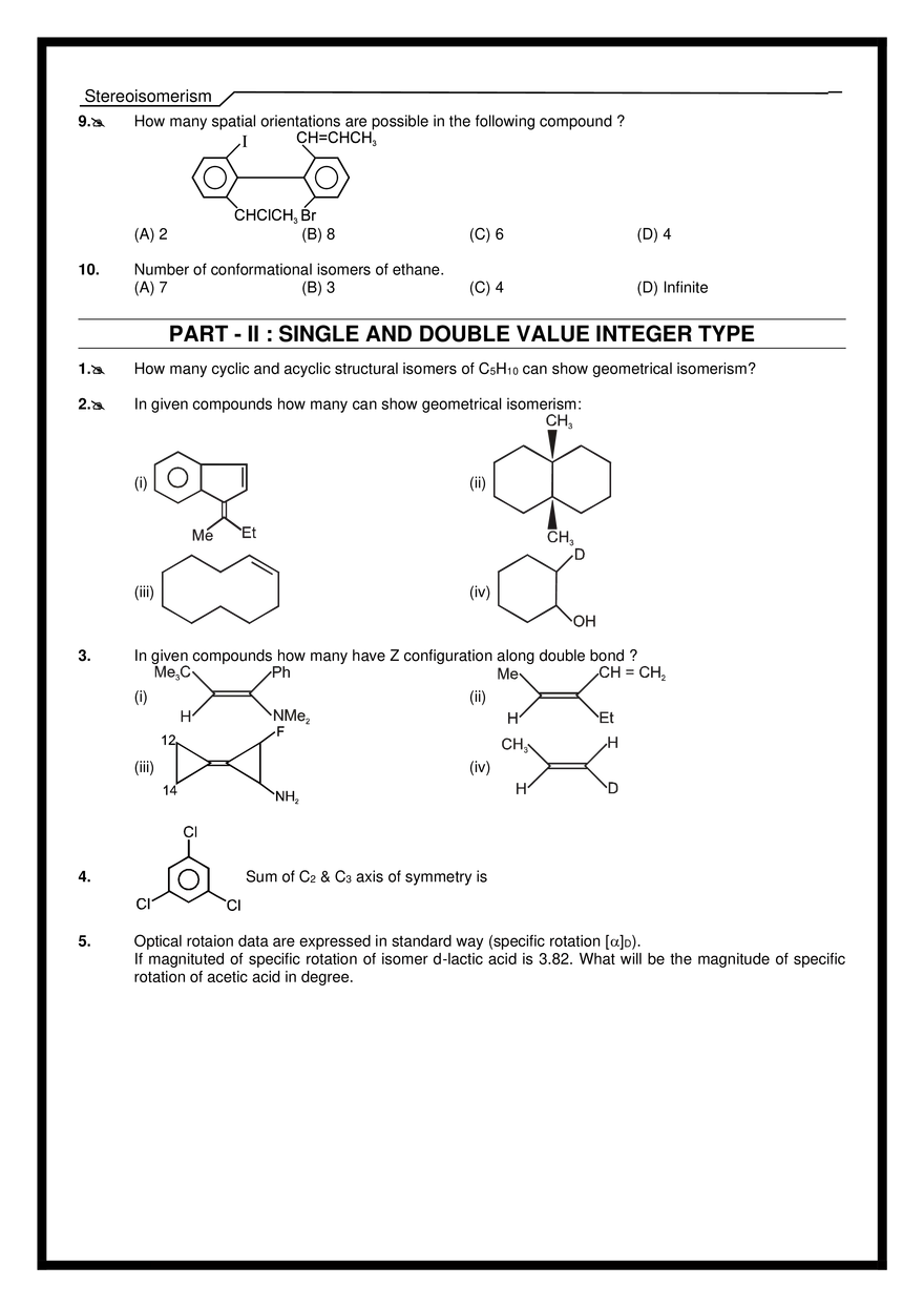Stereoisomerism Exercises - Page 8