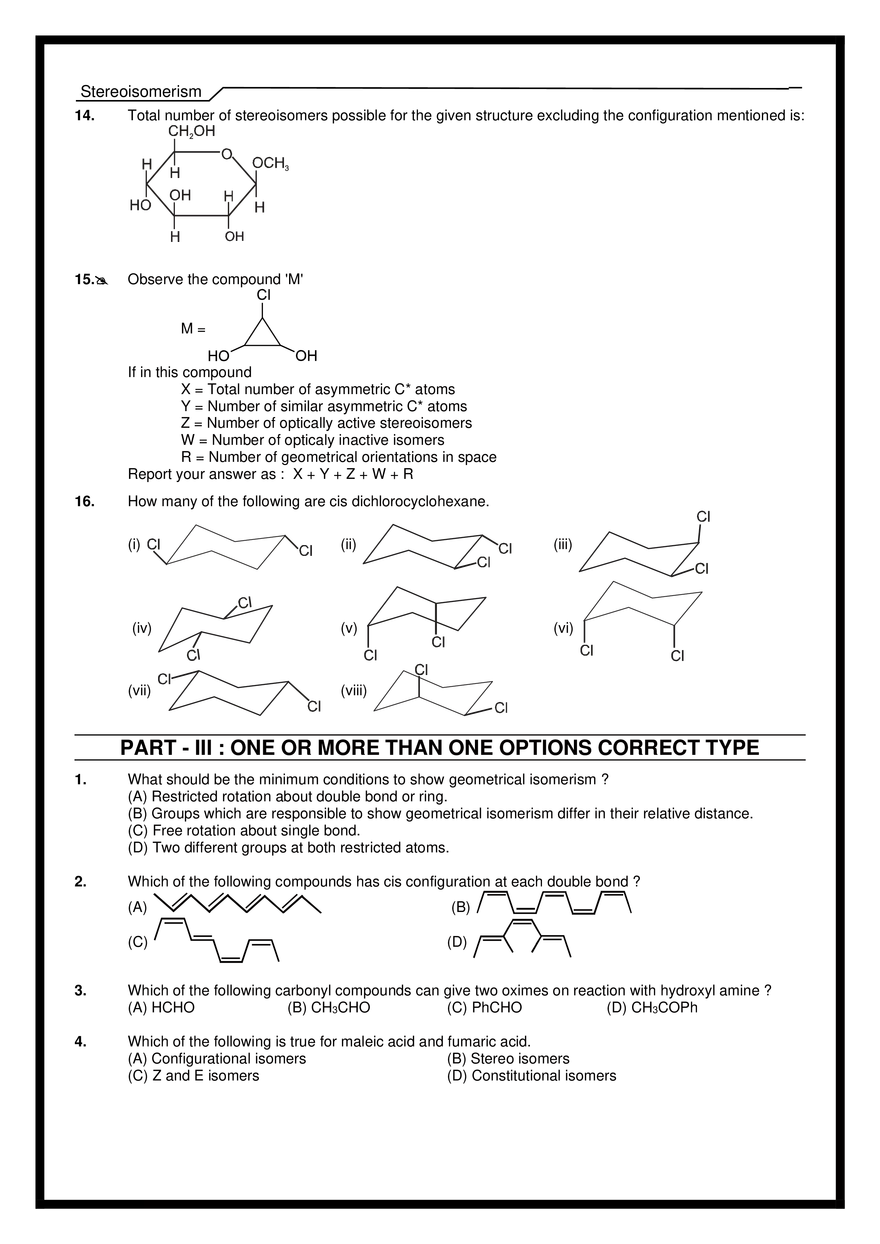Stereoisomerism Exercises - Page 10