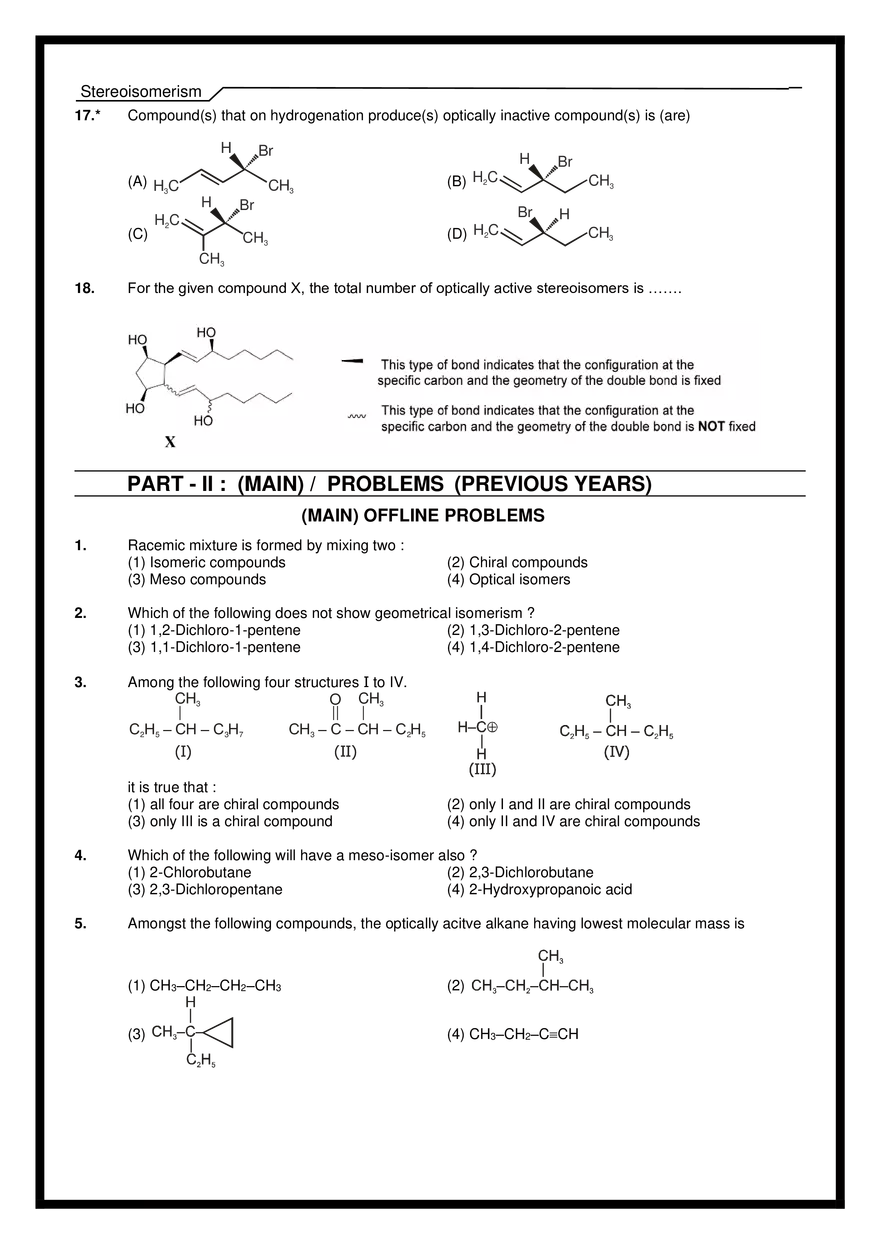 Stereoisomerism Exercises - Page 17