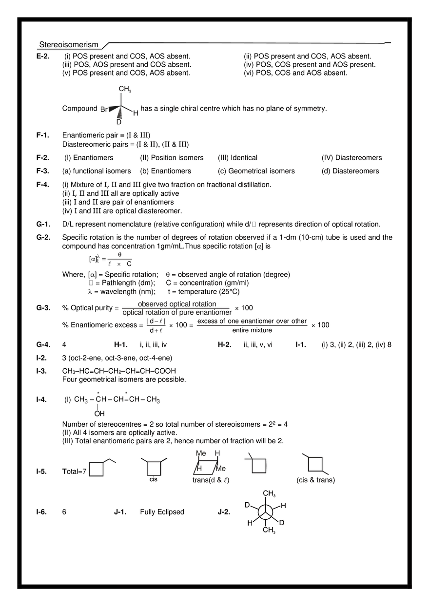 Stereoisomerism Exercises - Page 21