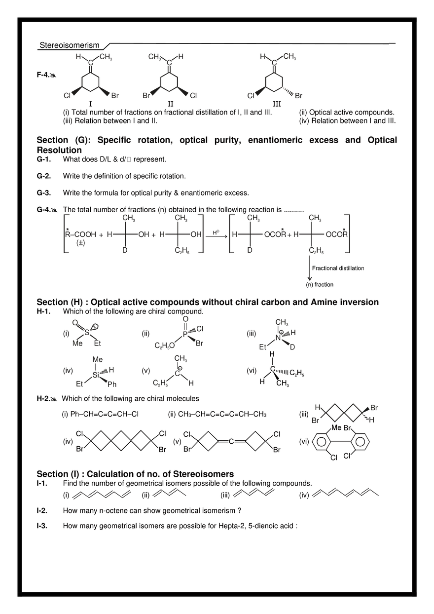 Stereoisomerism Exercises - Page 24