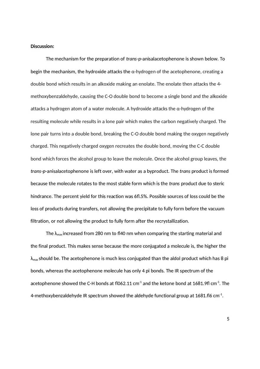Aldol Condensation Reaction Preparation of Trans-p-Anisalacetophenone - Page 4