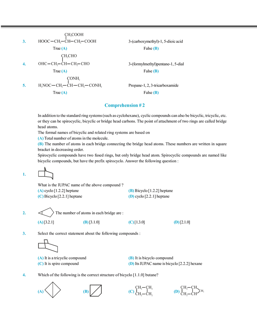 Nomenclature of Organic Compound Exercise # 3 - Page 4