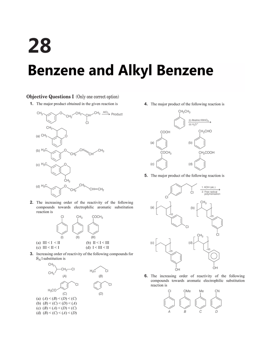28 Benzene and Alkyl Benzene - Page 1