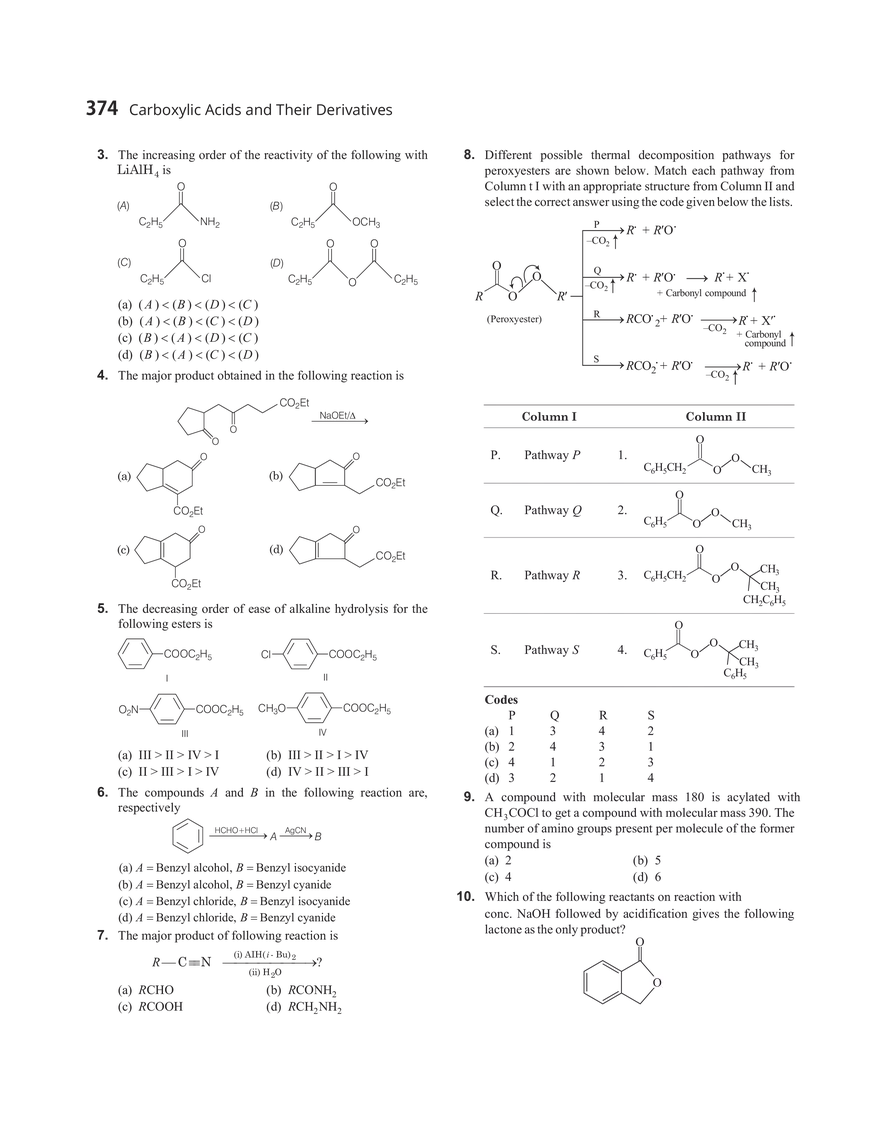 26 Carboxylic Acids and Their Derivatives - Page 9