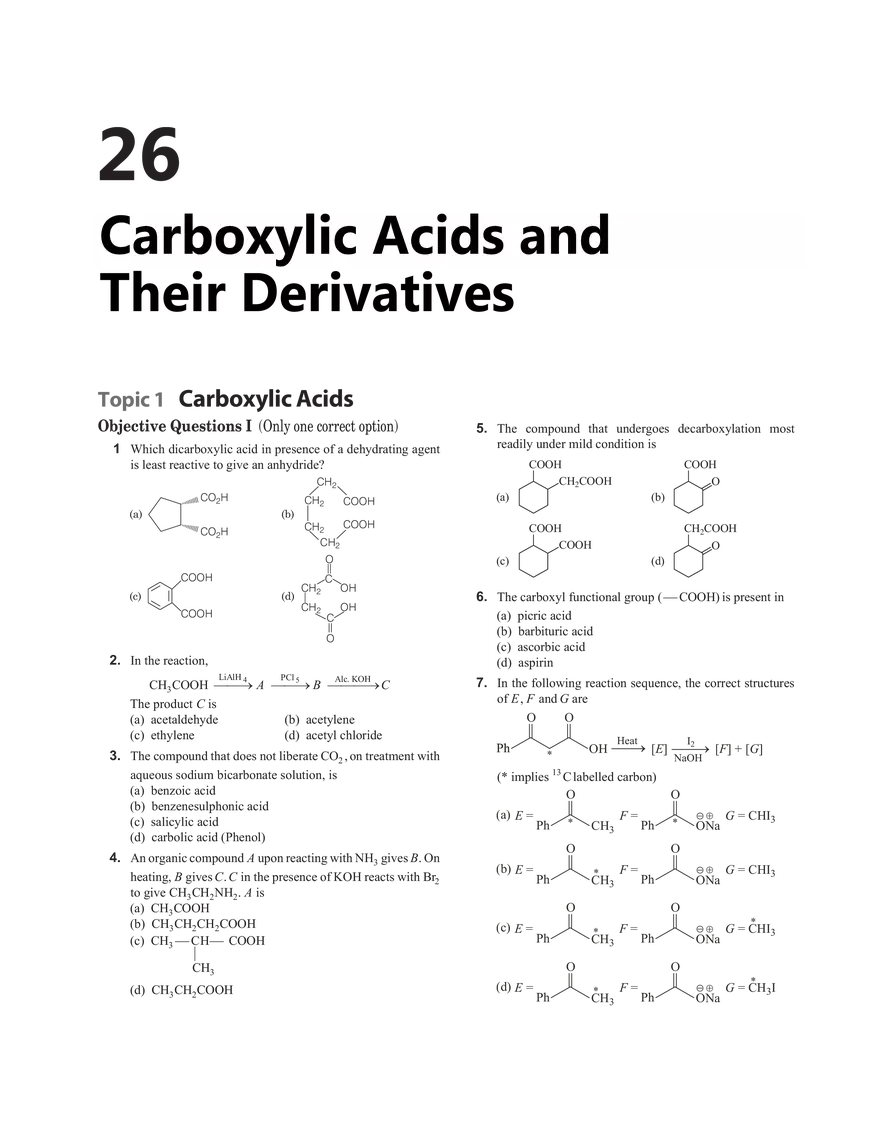 26 Carboxylic Acids and Their Derivatives - Page 1
