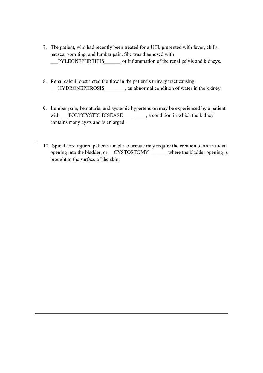 6.9 Urinary System Answers - Page 2