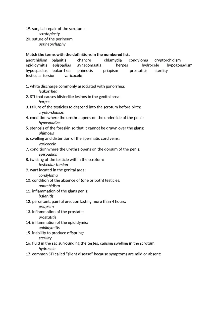 Medical Terminology Week 13 Assignment - Page 2
