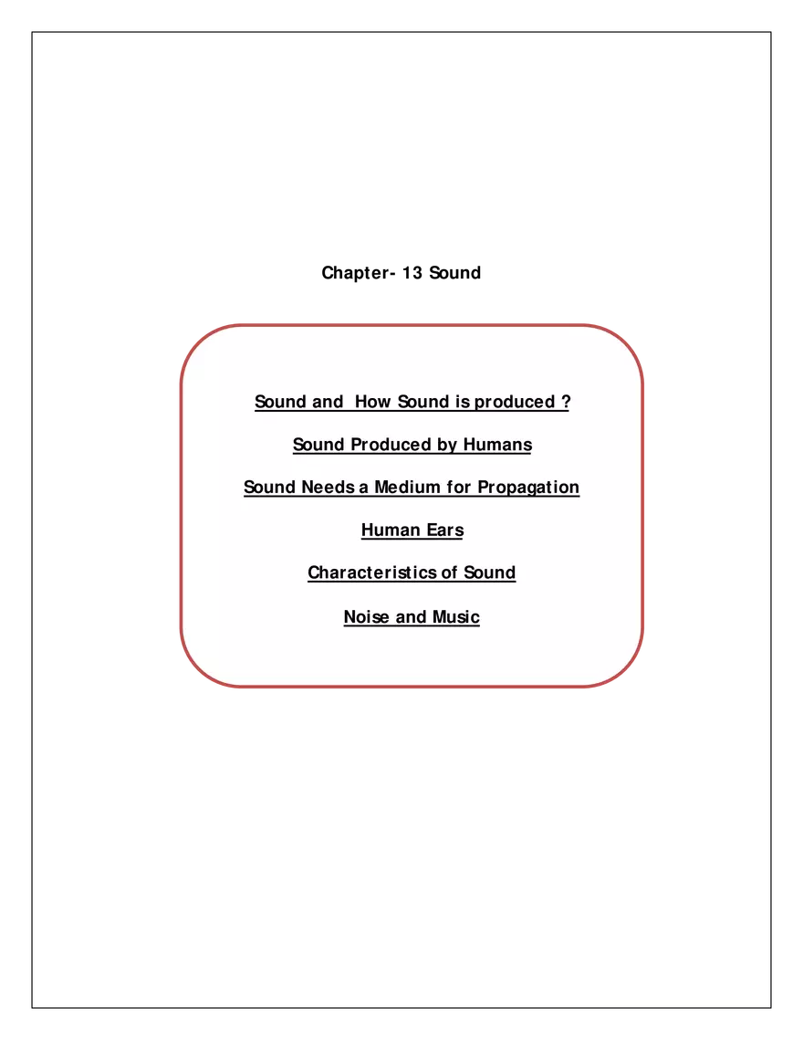 Chapter - 13 Sound - Page 1