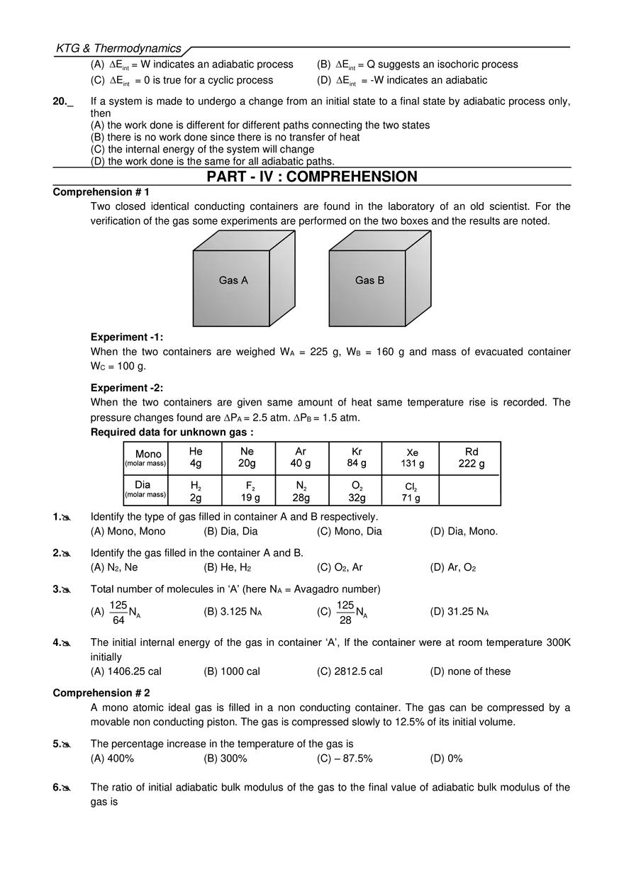 KTG & Thermodynamics Exercises - Page 12