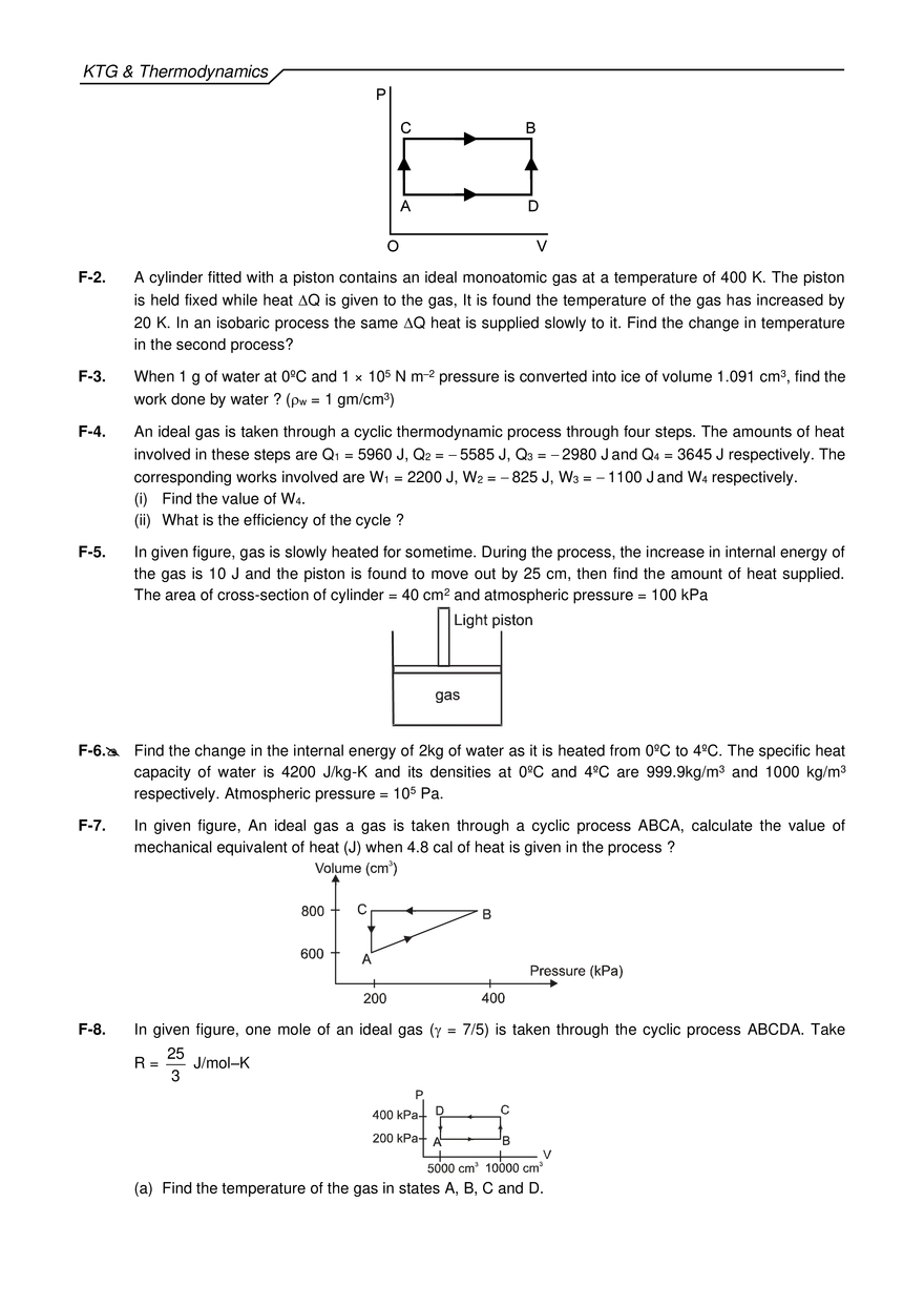 KTG & Thermodynamics Exercises - Page 13