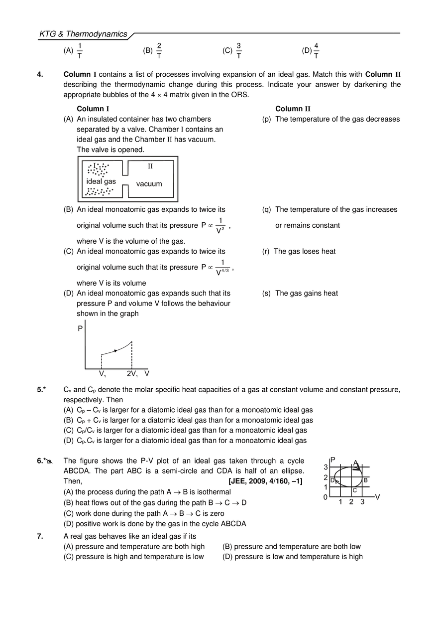 KTG & Thermodynamics Exercises - Page 15