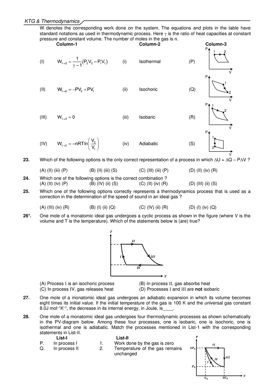KTG & Thermodynamics Exercises - Page 19