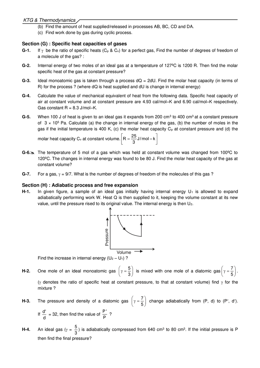 KTG & Thermodynamics Exercises - Page 24
