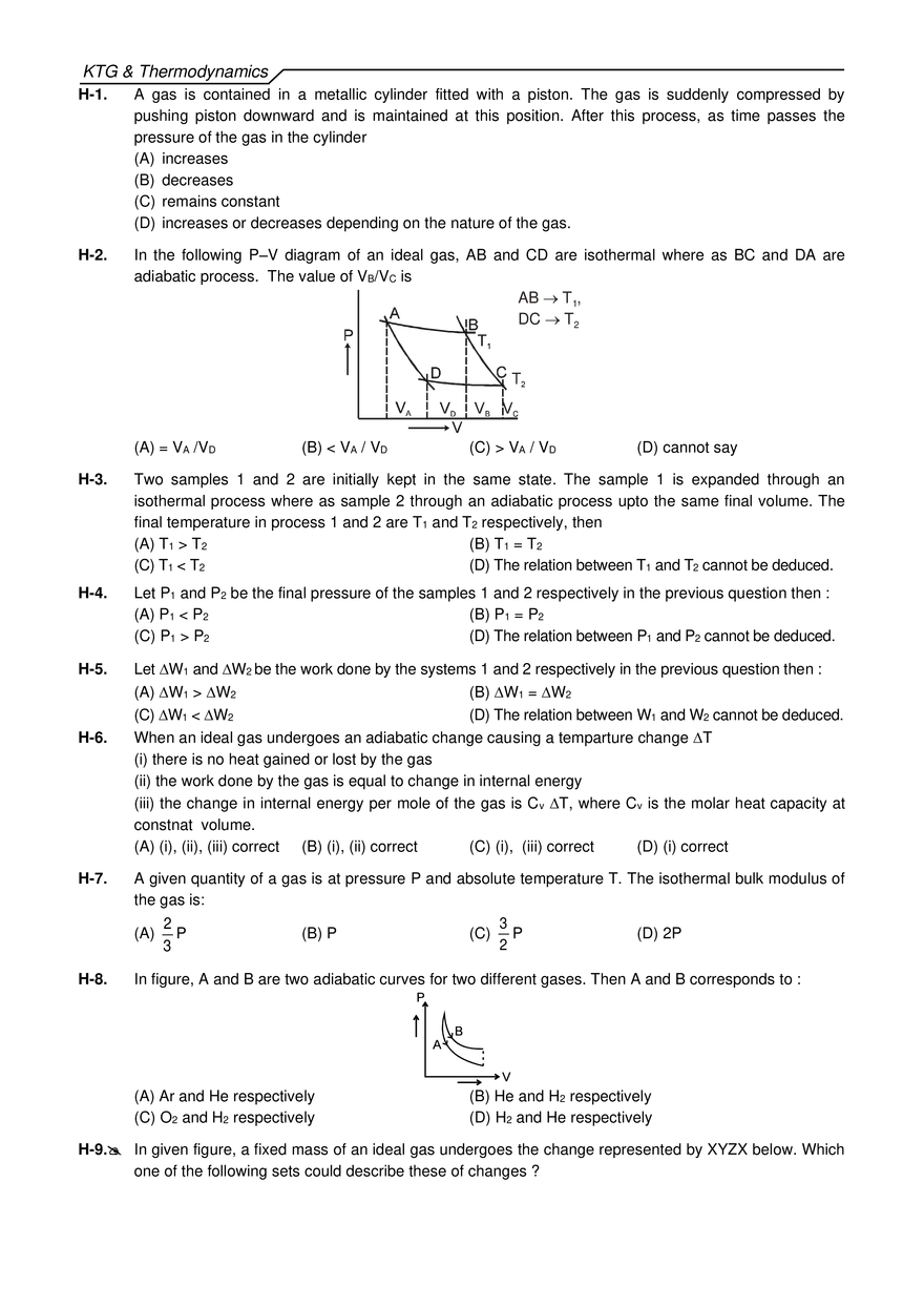 KTG & Thermodynamics Exercises - Page 31